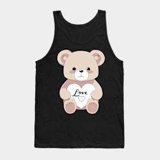 Valentine Teddy Bear Tank Top